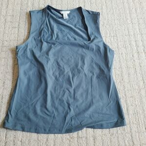 H&M Blue Sleeveless Tank Top Square Neck